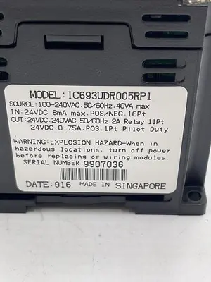 Used GE GE IC693UDR005RP1 PLC Input & Output | ND Industrial Surplus #1215097