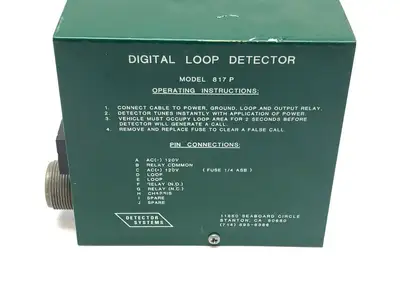 817 P | Detector Systems  Digital Loop Detector - For parts or not working