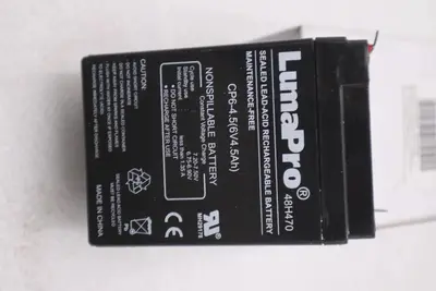 NEW OPEN BOX LUMAPRO 48H470 SEALED LEAD ACID RECHARGEABLE BATTERY K-4031CC