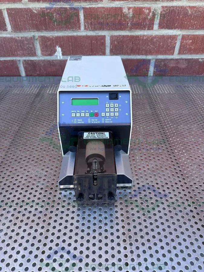 USED SCHLEUNIGER MP257 PROGRAMMABLE COAXIAL CABLE STRIPPING MACHINE