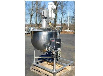 USED GROEN GROEN 40 GALLON JACKETED TILTING KETTLE WITH TWIN ACTION AGITATION