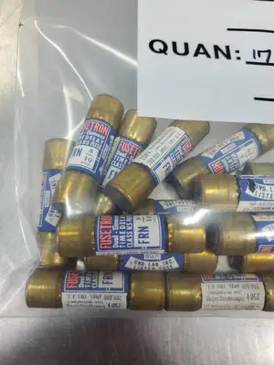 USED BUSSMANN FUSETRON FRN-8/10 Dual-Element Time Delay Fuse, 8/10A, 250V, Lot of 17