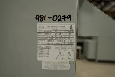 75 KVA 600D to 208Y/120V Isolation Transformer