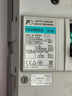 Used FUJI ELECTRIC EW250EAG Miscellaneous Equipment (Electrical & Power) Ohio US | Surplus Asset Holdings #1540863