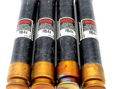 NEW LOT OF 4 BUSSMANN FRS-R-4 FUSETRON FUSES FRSR4