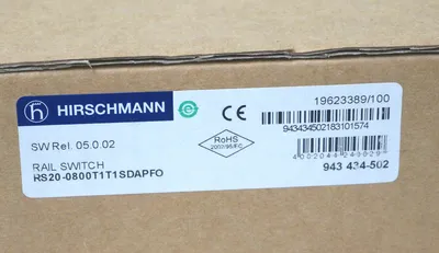 NEW HIRSCHMANN RS20-0800T1T1SDAPFO05.0.02 ETHERNET RAIL SWITCH