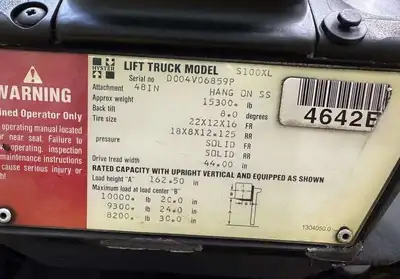 USED 1993 HYSTER S100XL