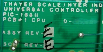 REFURBISHED THAYER SCALE PIC-16811 UNIVERSAL CONTROLLER REV E REV E PIC16811