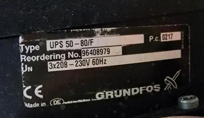 USED GRUNDFOS UPS 50-80/F