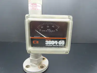Brooks Instrument 3609EB2A2M1A Stainless High Pressure Thru-Flow Indicator 316SS