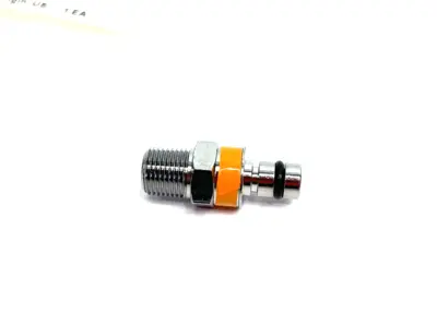 NEW OMEGA CHROME-PLATED BRASS QUICK COUPLING INSERT, ORANGE, 1/8" NPT