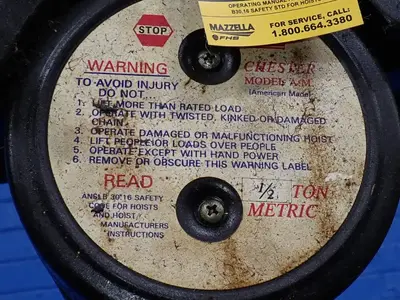 Used CHESTER A.M. Hoists (All Types) Ohio US | HGR 24 #916954