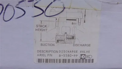 Ariel B-5580-PP Compressor Discharge Valve DIS VLV, 160CEX, PC, PRC New NIB