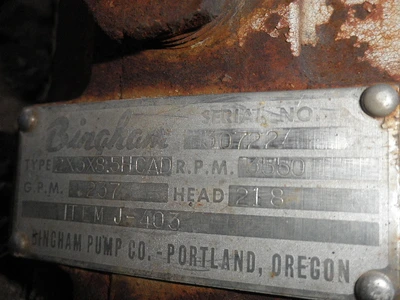 USED SULZER BINGHAM 2X3X8.5 HCAD