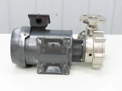Nikuni Toshiba 32ULD07Z Stainless Centrifugal Pump 220V 3PH 1.25" Flange DN32