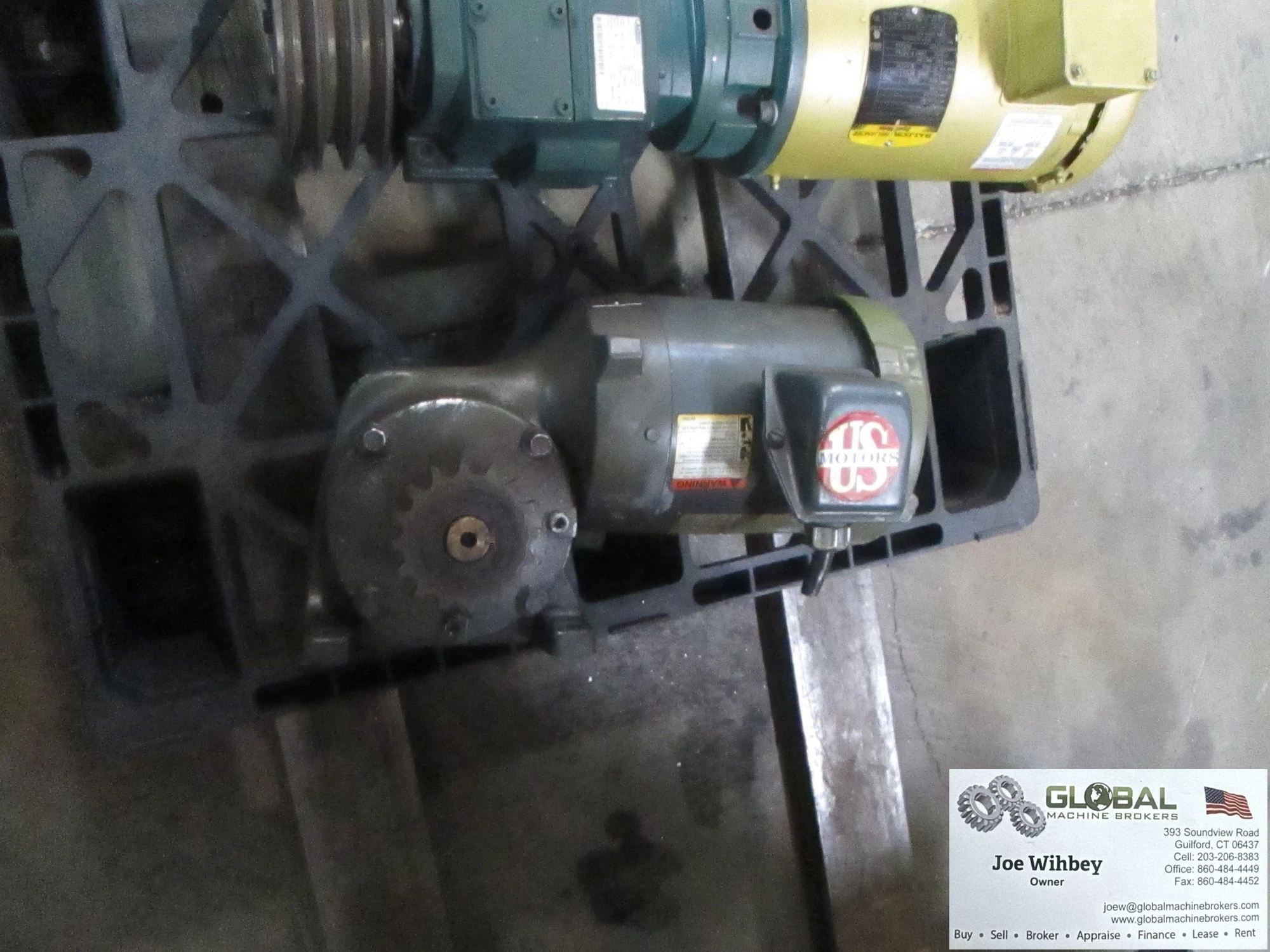 US Motor E183A Electric Motor .75HP w/ Syncrogear Module 17.6 Ratio