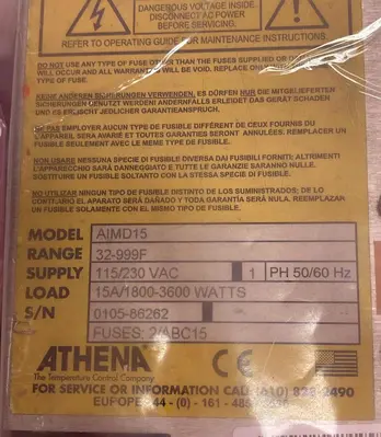Used ATHENA AIMD15 Industrial Controls Ohio US | Surplus Asset Holdings #1237449