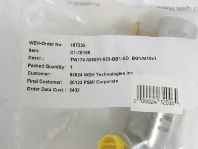 NEW WEH C1-16199 TW17V-W9031-025-BB1-XD FAST CONNECTOR C116199
