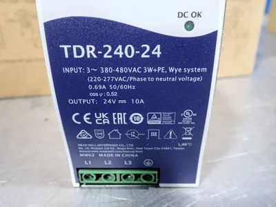 Used MEAN WELL TDR24024 DIN Rail Power Supplies Ohio US | HGR 24 #885622