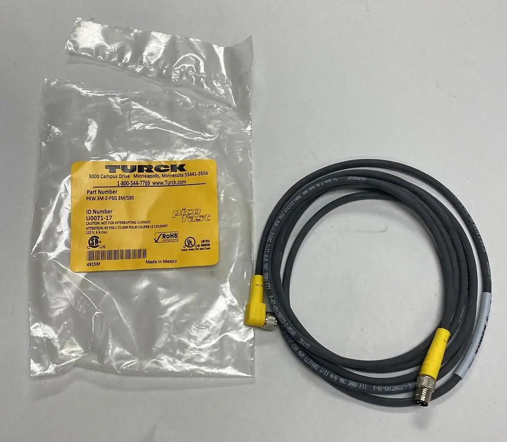 New | in-Stock TURCK PKW 3M-2-PSG 3M/S90 Miscellaneous Equipment (Electrical & Power) | Surplus Asset Holdings #1189917