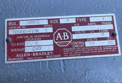 New | in-Stock Allen-Bradley 709DC-EEVL Starters California US | Davliegogo LLC #1705597