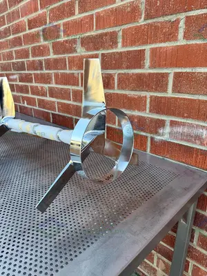 NEW SPX STAINLESS STEEL MIXING TANK IMPELLER  100"  X 14" X 1.5" W/ FLANGE FITTING