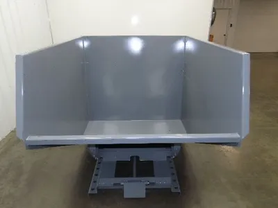 Wright 3 YD Self Dumping Hopper Bump Dump 4000lbs Trash Recycling 10 Gauge Bin