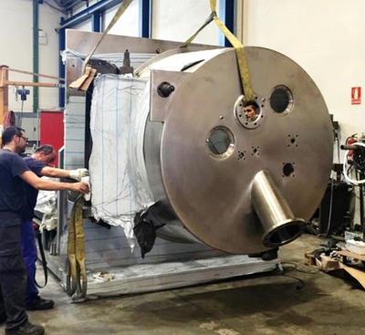 RINA 700F 1400 x 700mm peeler centrifuge, 316SS.