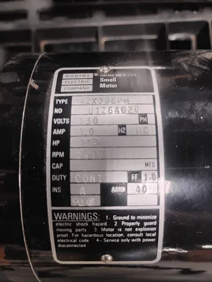 BODINE ELECTRIC COMPANY 42X3BEPH General Purpose Motors | ESS Industrial Equipment Sales (5)