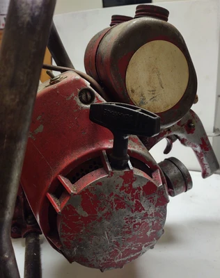 VINTAGE 1950's MONO LINE LOGGING CHAINSAW-- MAN CAVE- WILL FIRE- RESTORE PROJECT