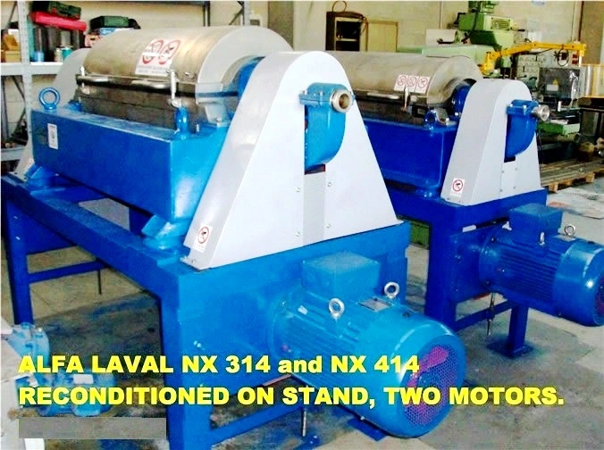 (2) Alfa-Laval NX 314B-31G decanter centrifuges, 316SS.