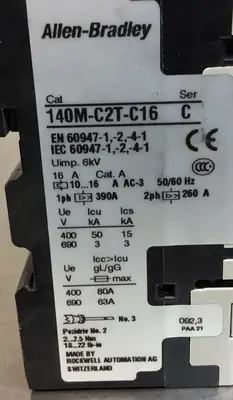 USED ALLEN BRADLEY ALLEN BRADLEY 140M-C2T-C16
