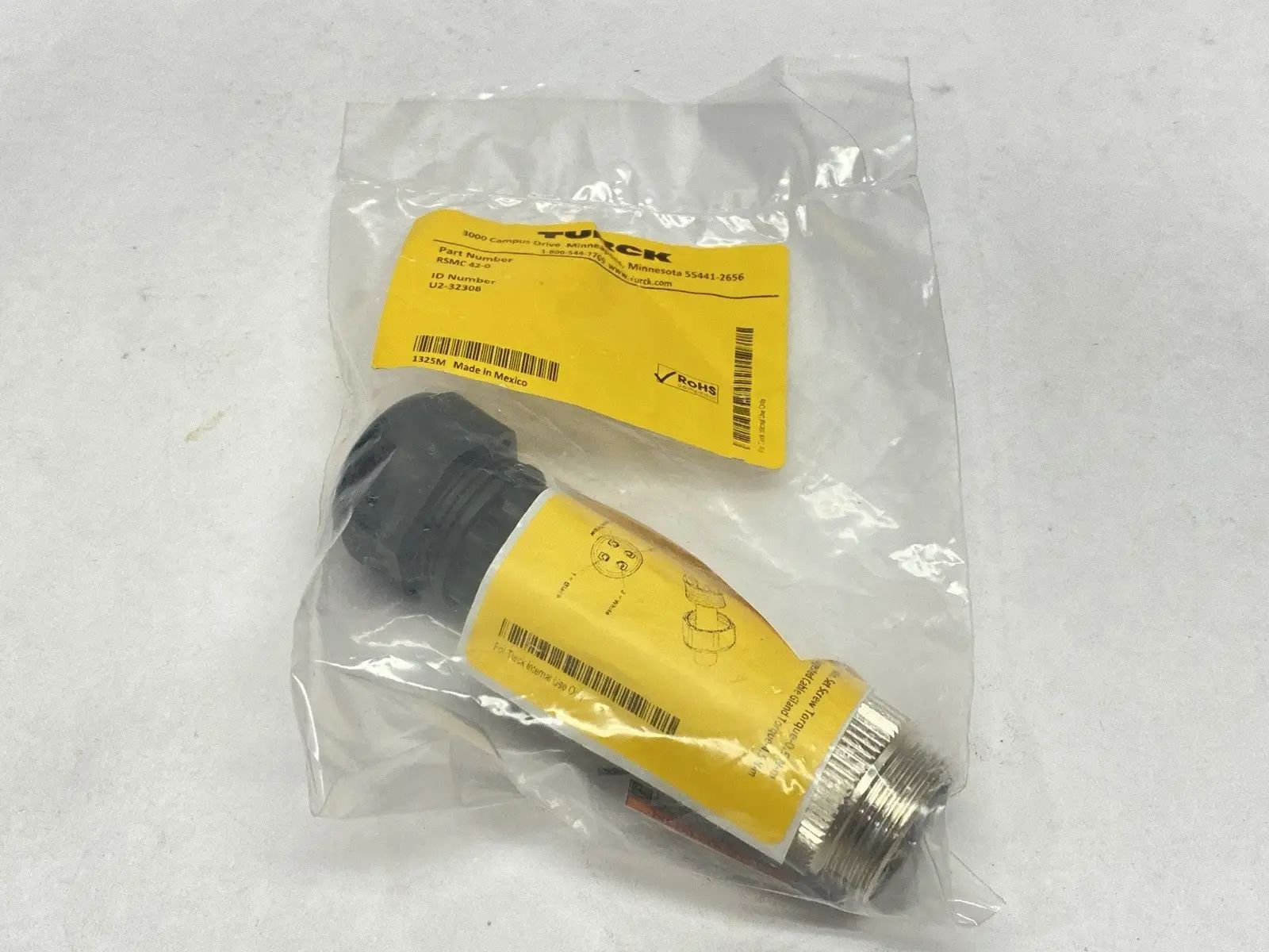 RSMC 42-0 | Turck  Field Wireable Connector Male 1-1/8" Powerfast 4-Pin U2-32308 - New