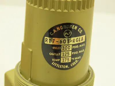 Norgren R17-601-RGLA Pneumatic Regulator W/Gauge 3/4"NPT 300PSI Max 125PSI Out