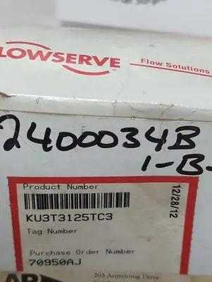 New | in-Stock FLOWSERVE KU3T3125TC3 Seals & Gaskets Ohio US | Surplus Asset Holdings #1365707