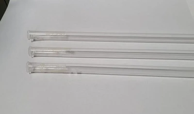 Lot of 3 Glass Flange Pipe Glass Tube 1 x 50