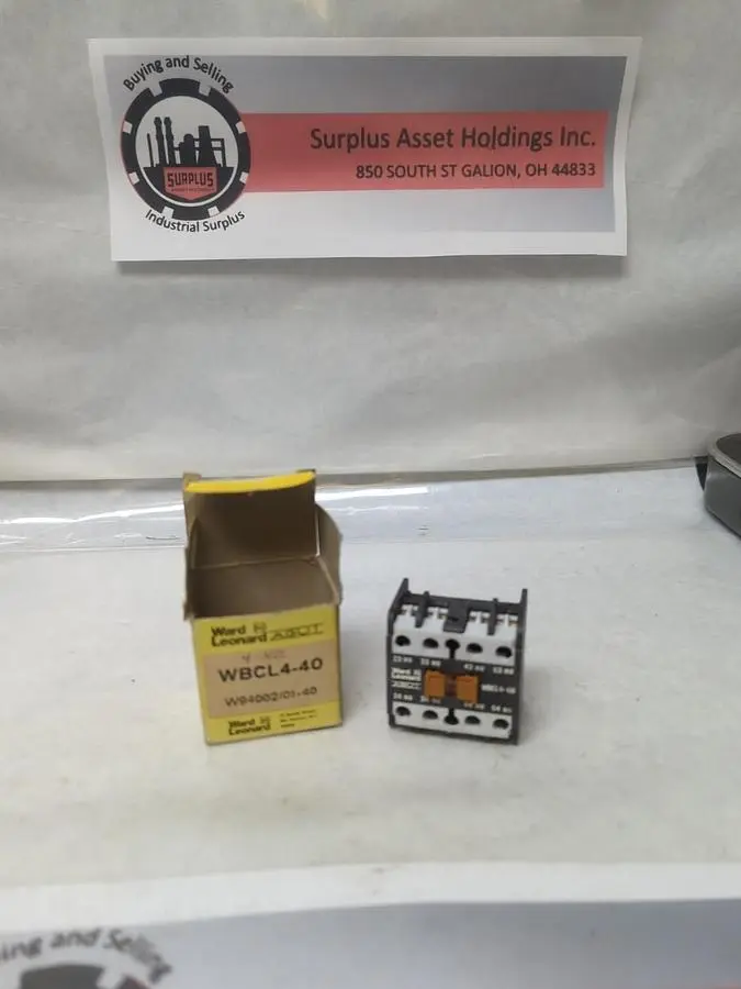 New | in-Stock WARD LEONARD WBCL4-40 Miscellaneous Equipment (Electrical & Power) | Surplus Asset Holdings #1203390