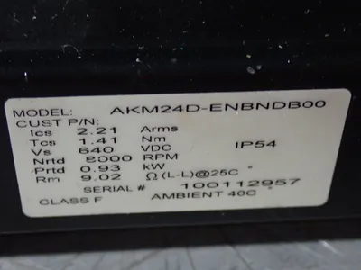Used KOLLMORGEN AKM24DENBNDB00 Servo Motors | HGR 24 #730883