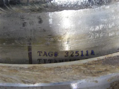 6" Titanium Bolt On Flanged Pipe 11.75" Flange OD 12" W Stainless Flanges Used
