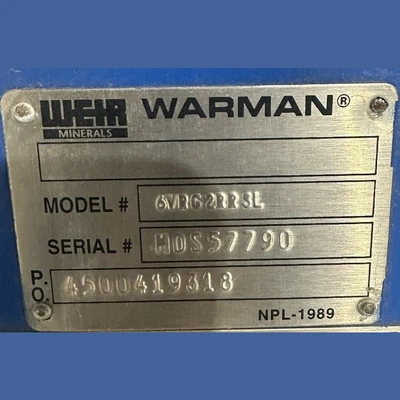 USED WARMAN 6VRG2RRSL