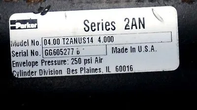 REPAIRED PARKER 04.00 T2ANUS14 4.000 AIR CYLINDER 0400T2ANUS144000