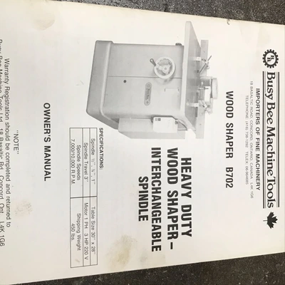 Busy Bee Heavy Duty Wood Shaper B702