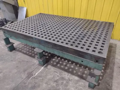 8' x 5' WELDSALE WELDING TABLE LAYOUT ACORN PLATE: YOBRO #24814