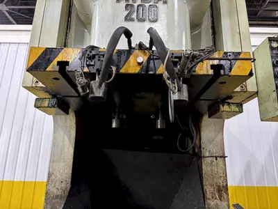 220 TON AIDA MODEL #NC1-200(2) GAP FRAME PRESS, WITH 9.84" STROKE: STOCK #22202