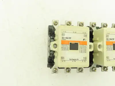 Fuji Electric SC-N4/SF Motor Starter Contactor 80A 600V 3 Pole Lot of 2