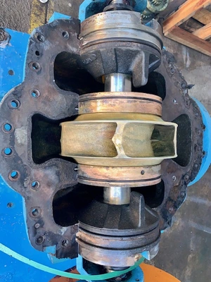 Goulds ITT pump type 3408 model 100 size 8x10-12L with base and motor