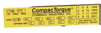 NEW COMPACTORQUE CTD-60; 140 06CBE30; IND2004DAR0A