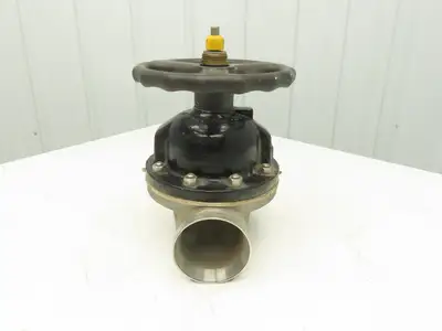 ITT 4-C-425-0-WB-903 Dia-Flo 4" Diaphragm Pinch Valve Stainless Pipe Butt Weld