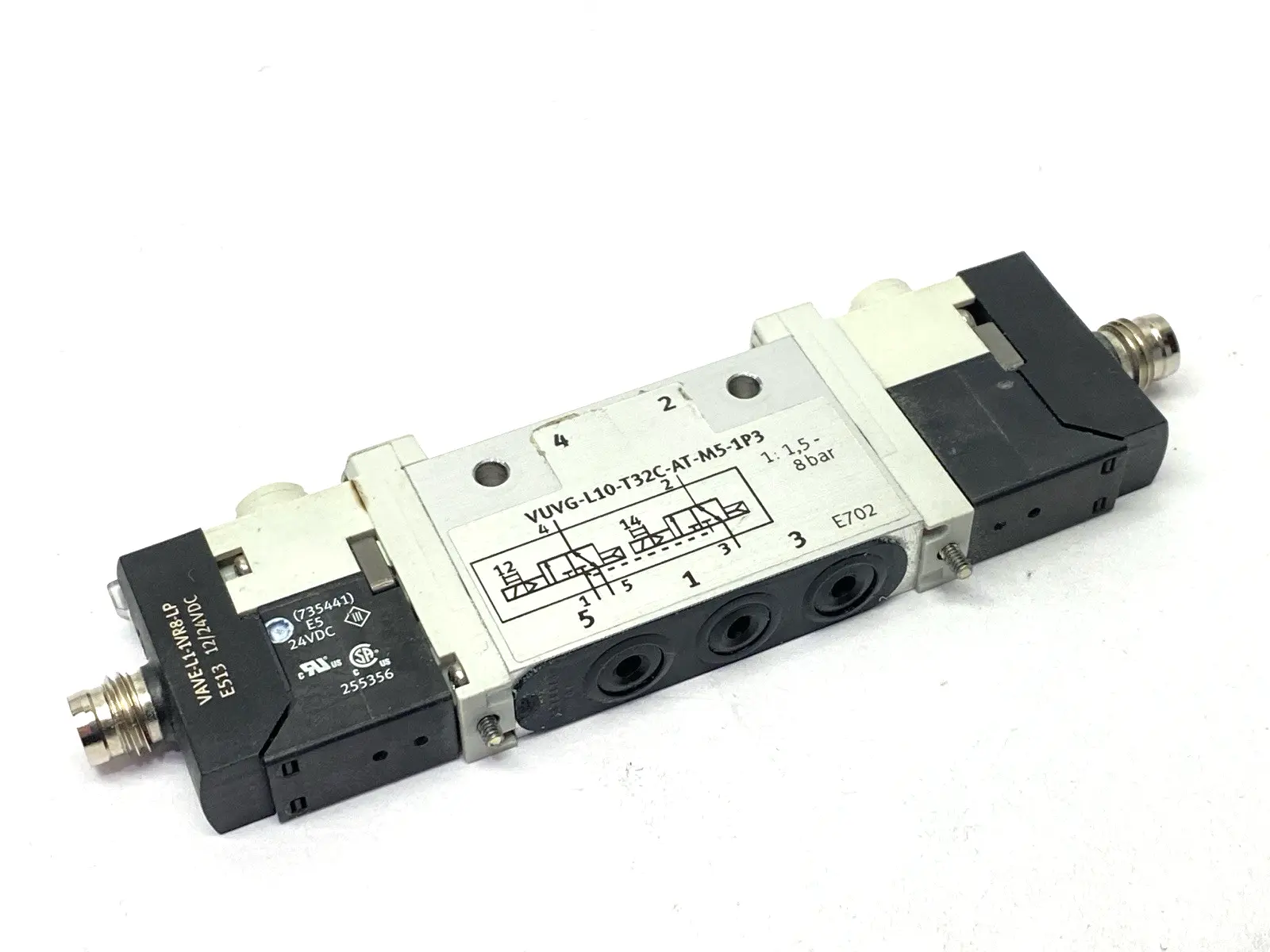 Festo VUVG-L10-T32C-AT-M5-1P3 Pneumatic Solenoid Valve 24VDC 566454 - Used