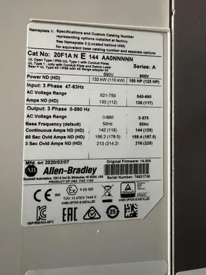 USED ALLEN-BRADLEY 20F1ANE144 AA0NNNNN